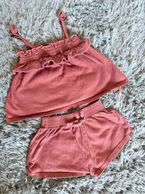Gerber Girls Dusty Rose Tank and Shorts Set